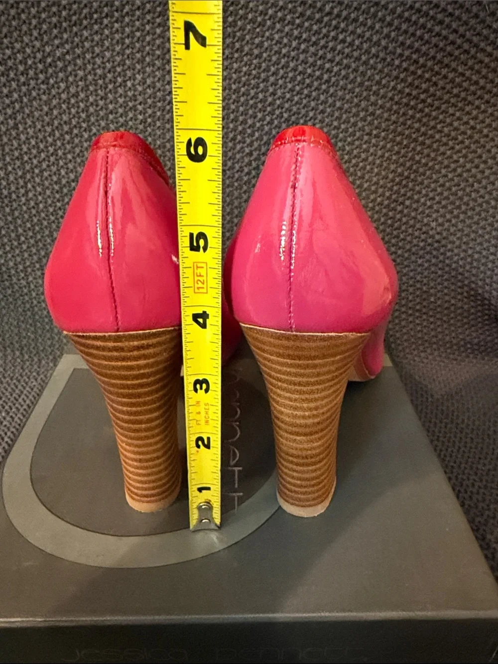 Jessica Bennett Pink Patent Buckle Pumps